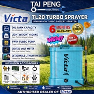 🔥Promo🔥 (New Model) Litium-Ion Victa Twin Pump TL20 Turbo Battery Sprayer 20L Battery Knapsack Spray
