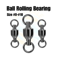 Million Fishing 5pcs Bebola Berpusing Galas Ball Rolling Bearing Swivel Double Welded Connector Smoo