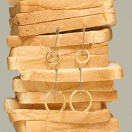 Bemet pave gem earring 925 sterling silver (เงินแท้)