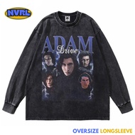 Oversized longsleeve adam Driver washed washing vintage tee