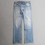 < White Wood 11 > VINTAGE LEVIS 517 DENIM PANTS American Made Boot-Shaped Flared Trousers I