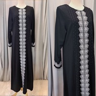 JUBAH MEKAH SULAM MANIK, JUBAH PLUS SIZE, JUBAH SULAM MUSLIMAH