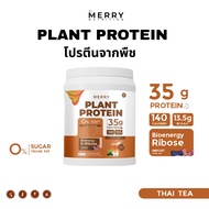 Merry Plant Protein โปรตีนพืช 5 ชนิด : รส Thai Tea Flavor โปรตีนพืช 35 G น้ำตาล0% ย่อยง่าย 6 รส