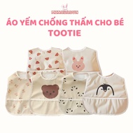 Tootie Waterproof Fabric Bibs for Baby Weaning, Waterproof Fabric Bibs with Convenient Trough to Hel