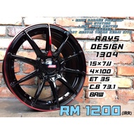 NEW RIM 15 RAYS GT myvi alza jazz city vios alza blm flx vvt almera swift