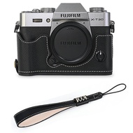 Palm Print PU Leather Camera Half Case For Fujifilm XT30 Fuji X-T30 XT30II XT20 XT10 Battery Opening