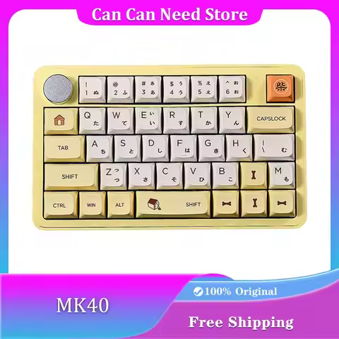 MK40 Mechical Keyboard 38Keys Wired Knob Macro Programming One-Hand Mechanical Keyboard Left-Hand Cu