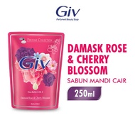 Giv Perfumed Body Wash Refill 250ml Damask Rose &amp; Cherry Blossom