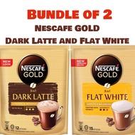 Bundle of 2 Nescafe Gold Premix 3 in 1 Coffee - Dark Latte &amp; Flat White