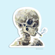 Van Gogh's Skull Sticker, Aesthetic Dark Academia Sticker, Vinyl Laptop Sticker, Art Sticker