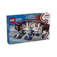 [LEGO] LEGO 60444F1 Garage and Mercedes AMG and Alpha Racing City City Series Building Blocks