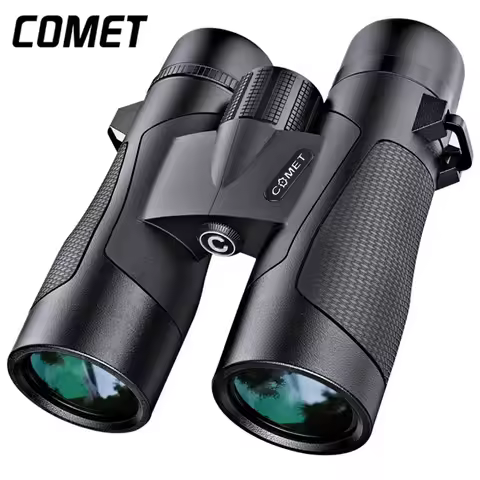Comet 10x42 Binoculars BAK4 Optical Lens Long Distance Telescope HD For Portable Camping Huingt Hiki