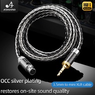 ATAUDIO HiFi Headphone Cable OCC Silver Plated 2.5 3.5 4.4 6.5mm to Mini XLR Balanced Earphone Cable