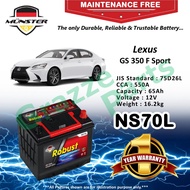 Münster Robust MF CMF NS70 | NS70L | 75D26L (65AH) Car Battery Bateri Kereta for Lexus GS 350 GS350 
