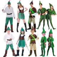 movie costume costume Halloween Cosplay Costume - Peter Pan Theme Green Elf Outfit for Children & Ad
