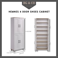 [FREE SHIPPING] HEMMES 4 Door High Shoe Cabinet Shoe Rack Cabinet Shoes Cabinet Shoes Rack Almari Kasut Tinggi Rak Kasut