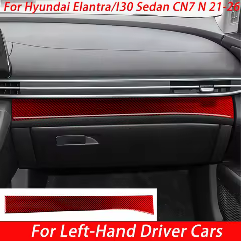 For Hyundai Elantra/I30 Sedan CN7 N 2021-2026 Carbon Fiber Passenger-Side Dashboard Car Interiors Ac