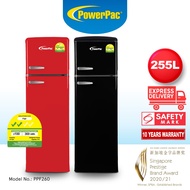 PowerPac 2-Door Fridge 255L Retro Fridge (PPF260)