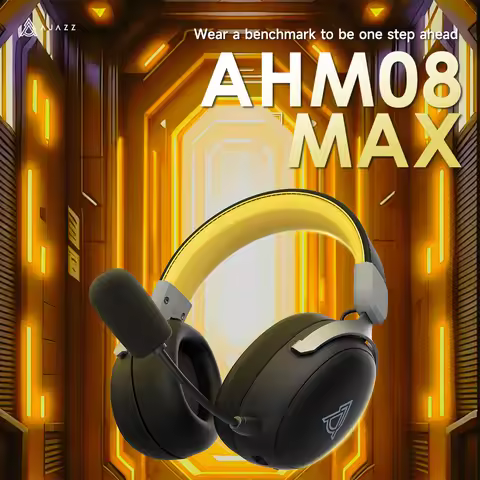 AJAZZ AHM08 MAX Over-ear Headphones – Wireless Headphones for Gaming, the Office and Leisure – Wirel