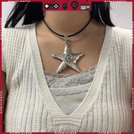 STA Metal Exaggerate Personality Big-Pentagram Star Pendant Necklace for Women