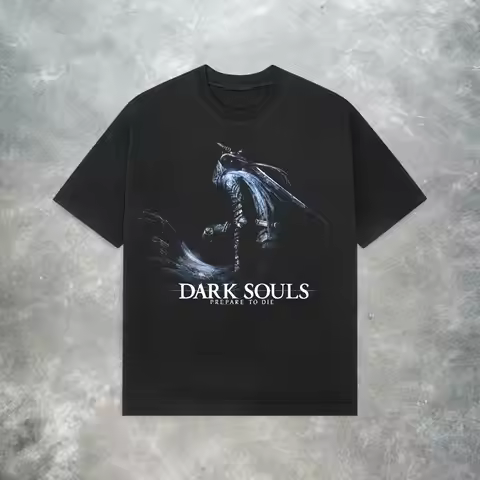 Dark Souls T-shirt - Retro Y2K Souls-themed video game T-shirt Pure cotton, all-season casual loose-