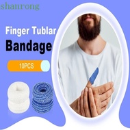 SHANRONG 10pcs Finger Bandage, Cotton Elastic Finger Tubular Bandage, Durable and Practical Breathable Tubular Comfortable Finger Protector Unisex