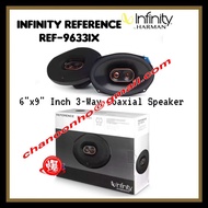 INFINITY Reference REF-9633ix 6"x9" Inch 3-Way Coaxial Speakers With Grilles