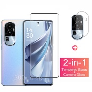 OPPO Reno 10 Tempered Glass Full Cover Screen Protector For OPPO Reno 10 9 8T 8 8Z 7 Pro+ 5G 4G Glass Film and Lens Protector