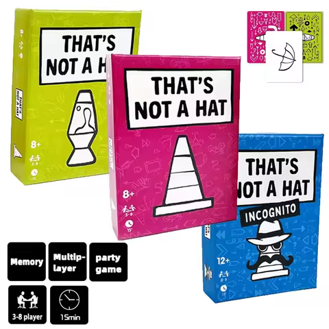 Unique Thats not a hat Card Game 3-8 Players Fun Memory Management Party Tabletop Game for Family Fr