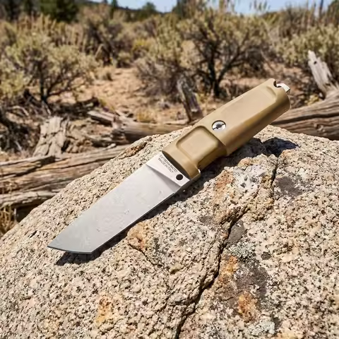 T4000 - Compact Small Straight Knife, made of N690 steel, multi-functional camping and travel knife,