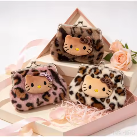Cute Kitty Anime Girl Zero Wallet Multi Color Portable Bluetooth Earphone Storage Bag Couple Gift Ni