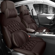 Sarung tempat duduk kereta daripada kulit suede untuk BMW X3, 3 Series, X5, Audi Q5, kusyen tempat d