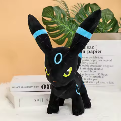 31cm Pokemon Plush Shiny Umbreon Standing Soft Stuffed Animals Dolls Anime Eevee Sylveon Vaporeon Fl