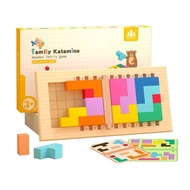 Family Katamino Wooden Tetris Game Educational Toys Puzzle Tetris