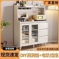 Solid Wood Living Room Back Wall Locker Dining Side Cabinet Integrated Storage Cabinet Multifunction