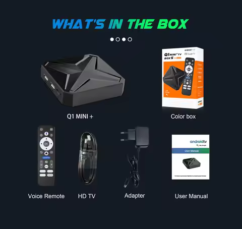10PCS Mortal Q1 Mini+ Rockchip RK3518 Android14.0 TV Box 2G 8G/16G BT Voice Remote 100M 4K Wifi6 Sma