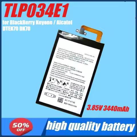 3.85V 3440mAh TLP034E1 Battery for BlackBerry Keyone / Alcatel DTEK70 DK70 Mobile Phone