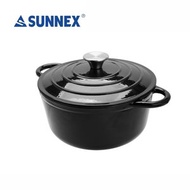 SUNNEX - 28CM圓形琺瑯鑄鐵鍋(6.5公升) - 黑色