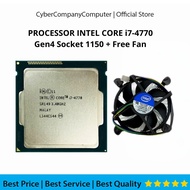 Intel Core i7-4770 Gen4 LGA 1150 3.40GHz Processor + Fan Cpu Cooler Intel - Processor i7-4770 Gen4 S