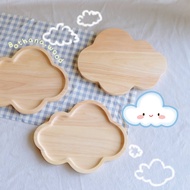 Wooden Tray Cloud Shape 8"x10" Plate Cloud-Shaped