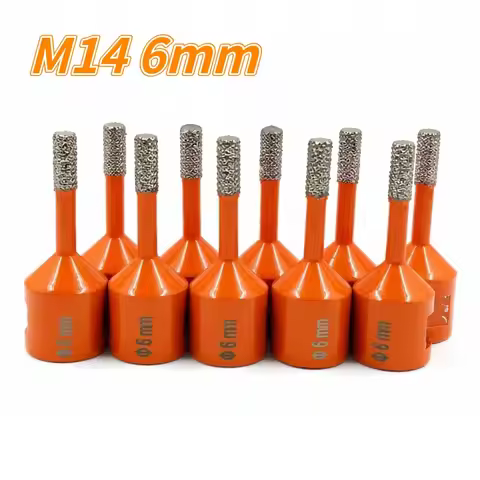 5/4/3/2/1PCS M14 Brazed Diamond Drill Bit Set For Drilling Holes In Ceramic Tiles And Concrete 6mm D