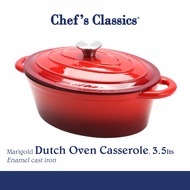 Chef's Classics Marigold Oval Dutch Oven Casserole, 3.5lts