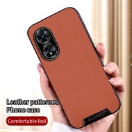 Case Oppo A97 5G PFTM10 Light luxury creative leather shell metal lens frame anti drop protective co