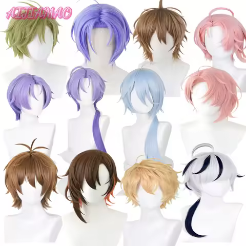 Game Nu: Carnival Olivine Eiden Blade Kuya Edmond Aster Yakumo Quincy Cosplay Wig Heat Resistant Hai