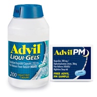 Liqui-Gels Pain Reliever and Fever Reducer, Pain Medicine for Adults with Ibuprofen 200mg for Headac