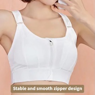 【In stock】Front-Zip Sports Bra | Dual Velcro Adjustable | Full Coverage | 32/75A-48/110D