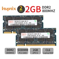 Hynix 4GB Kit 2x2GB DDR2 800Mhz PC2-6400S 2Rx8 200PIN SODIMM RAM Bộ nhớ máy tính xách tay
