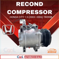 GC- COMPRESSOR RECOND HONDA CITY 1.5 SEL (2003–2008) SANDEN TR090R XENCP