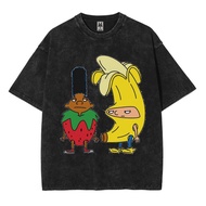 Oversized T-shirt hey Arnold Gerald and Arnold washed washing vintage tee