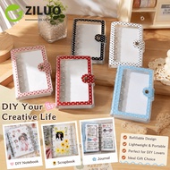 ZILUOMY A7 Binder Cover,  Polka Dot Polka Dot  Binder, Durable PVC A7 Kpop Photocard Album Cover Kpo